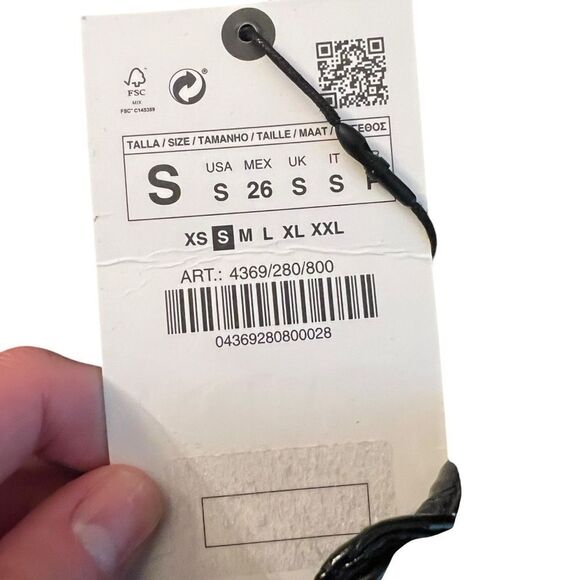 NWT! Zara faux leather croc patterned button down shirt - Picture 6 of 9